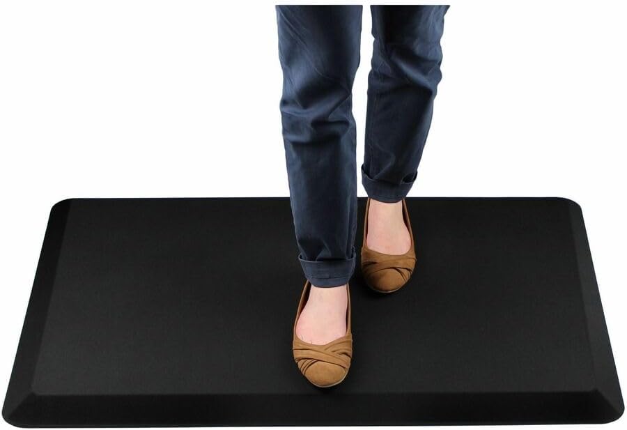 Floortex Comfort Anti-Fatigue Mat, Rectangular 16 x 24 Inches, Black