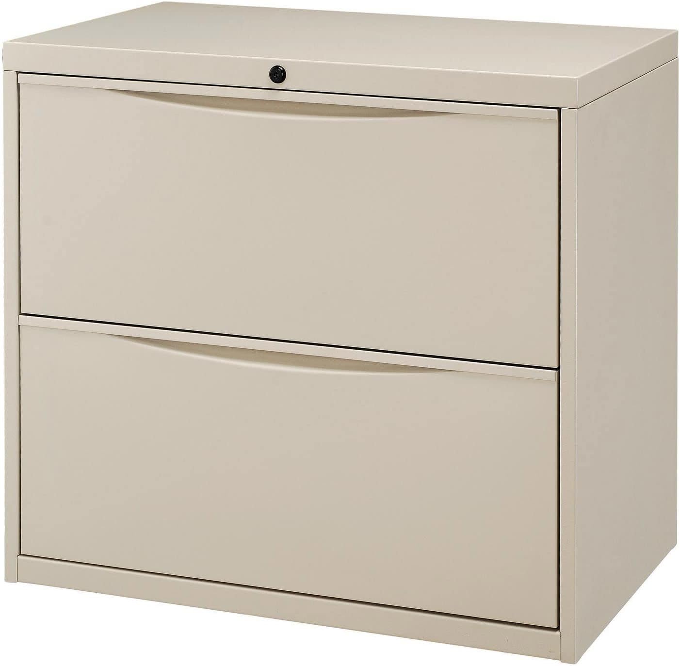 Global Industrial 30" W Premium Lateral File Cabinet, 2 Drawer, Putty