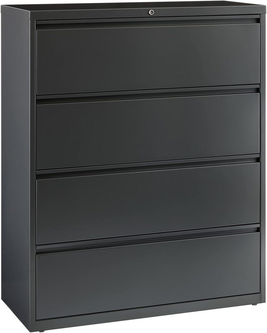 Lorell 4-Drawer Lateral File, 42 by 18-5/8 by 52-1/2-Inch, Charcoal