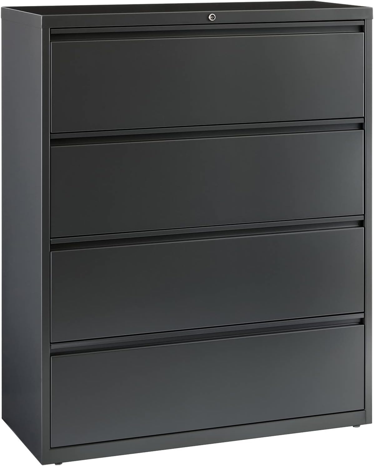 Lorell 4-Drawer Lateral File, 42 by 18-5/8 by 52-1/2-Inch, Charcoal
