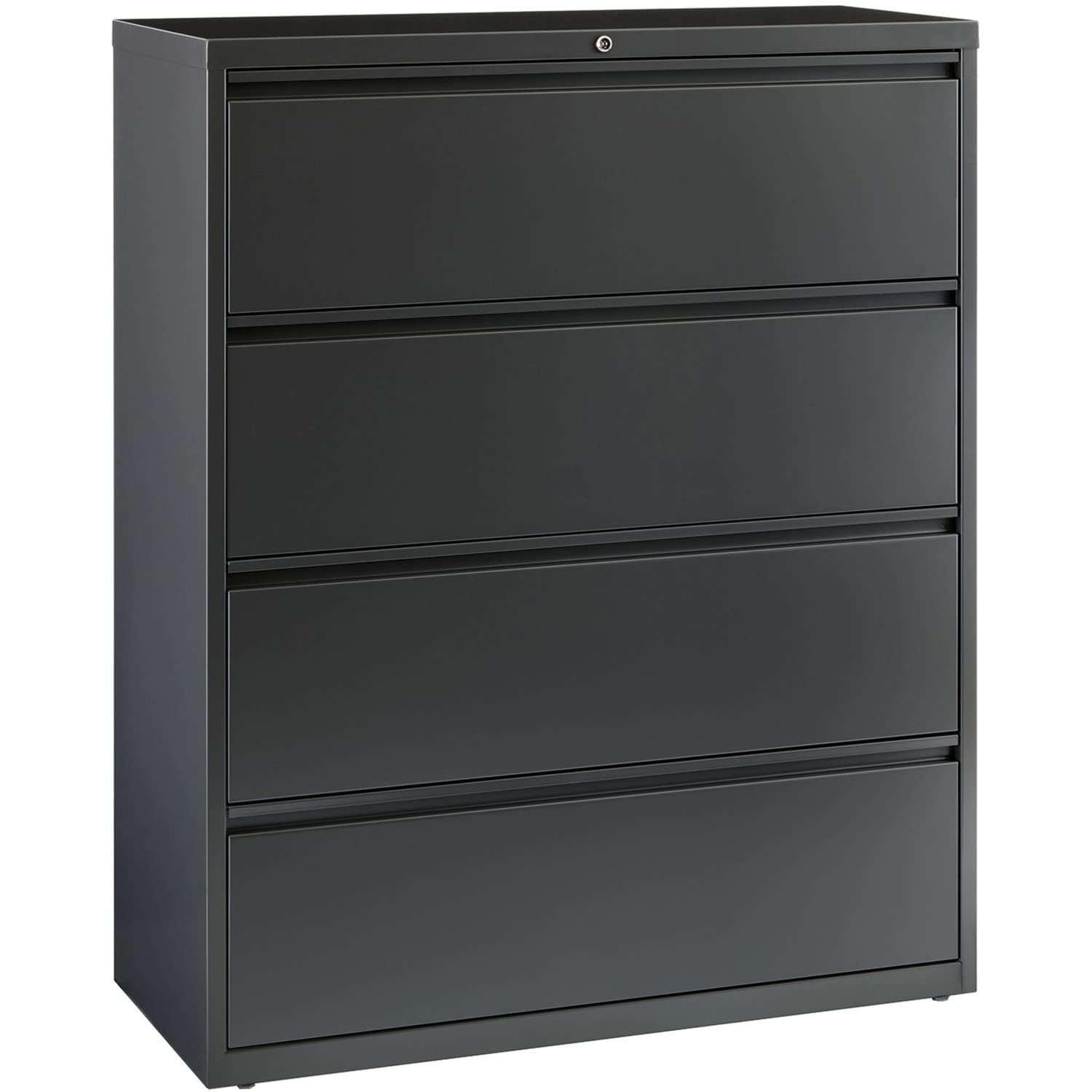 Lorell 4-Drawer Lateral File, 42 by 18-5/8 by 52-1/2-Inch, Charcoal