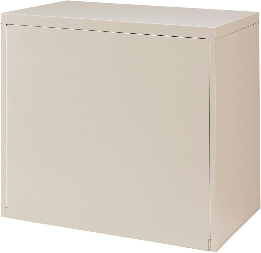 Global Industrial 30" W Premium Lateral File Cabinet, 2 Drawer, Putty