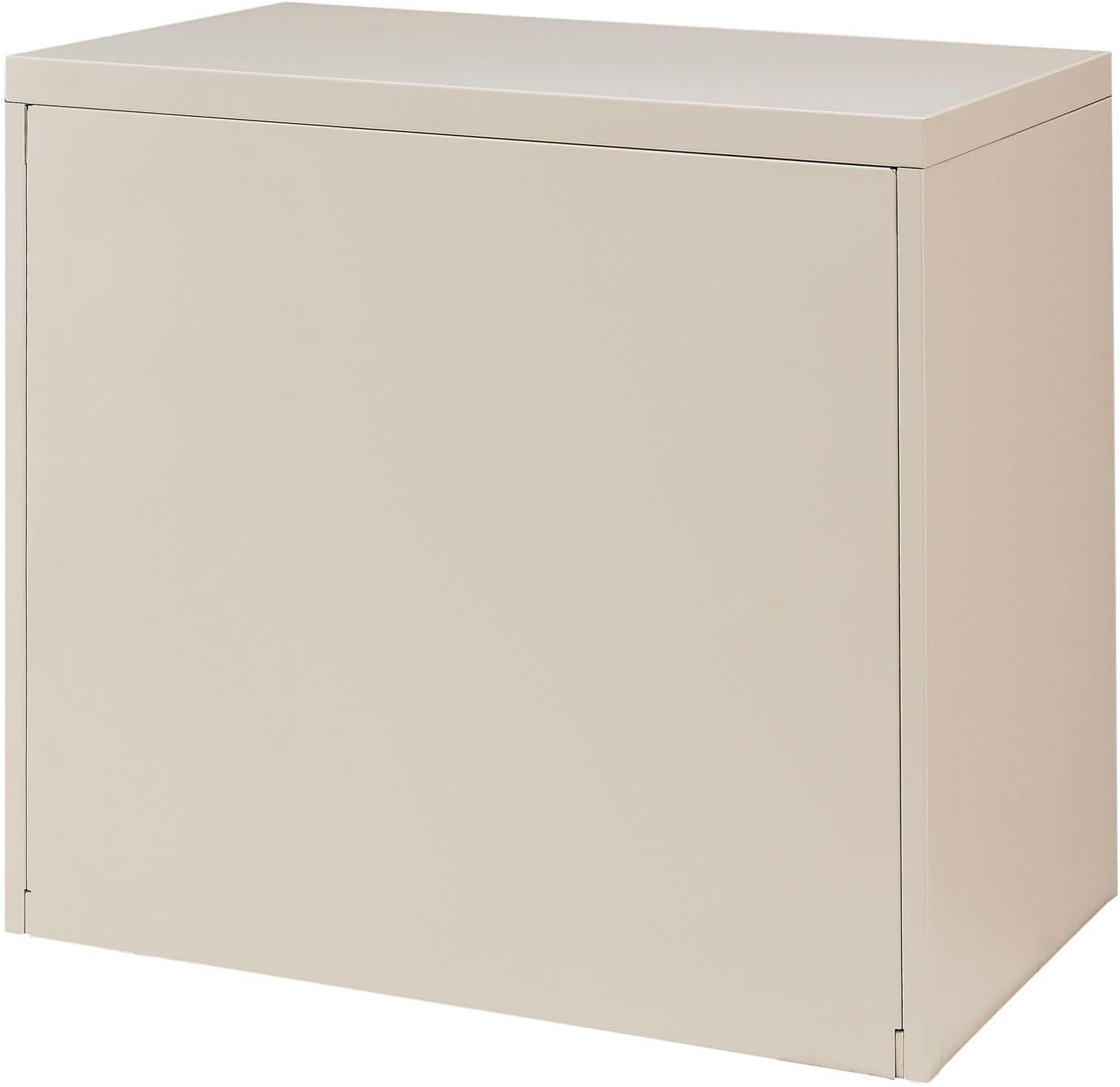 Global Industrial 30" W Premium Lateral File Cabinet, 2 Drawer, Putty