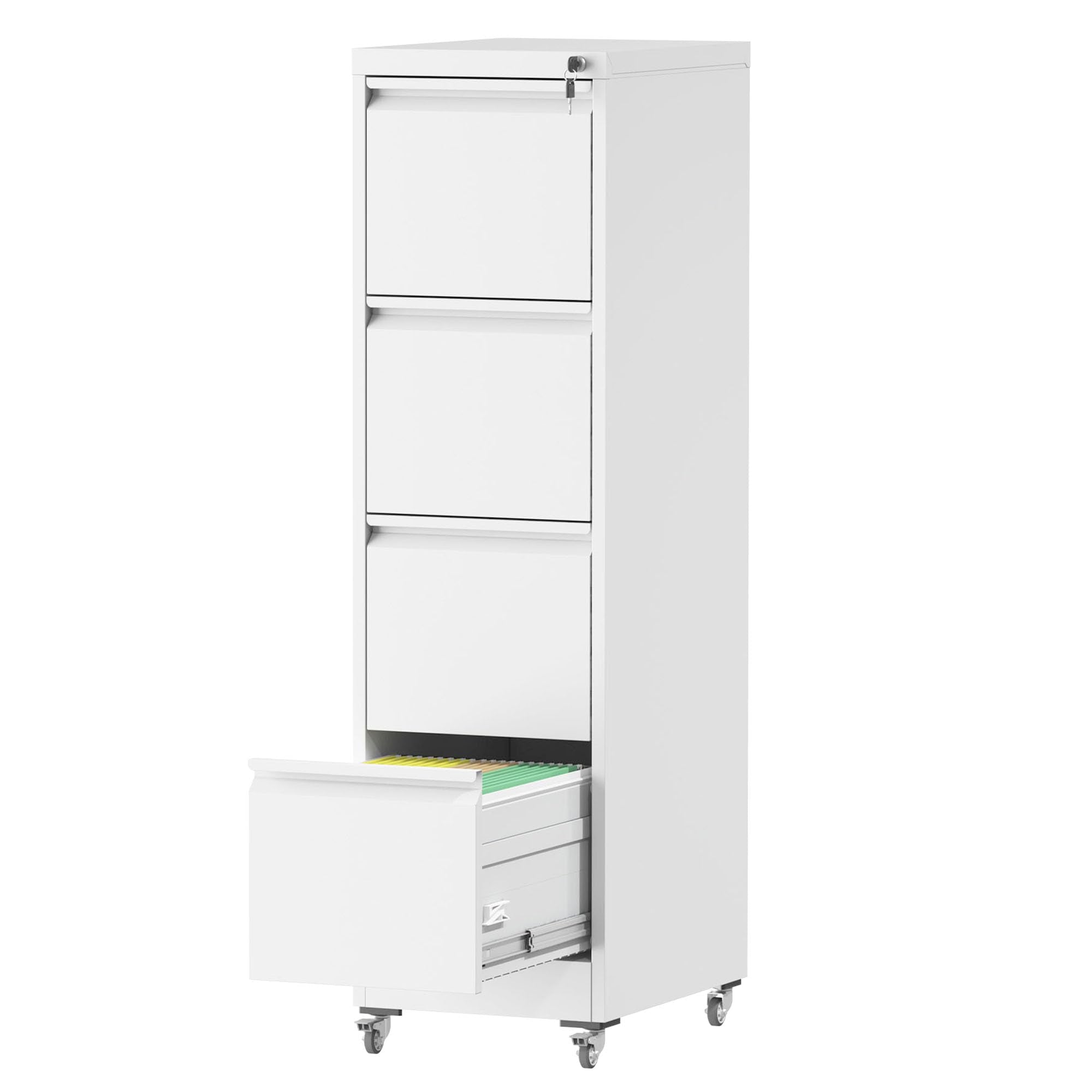 Lateral File Cabinet with Lock, 2 Drawer Filing Cabinet, Metal File Cabinets for Home Office, Steel Heavy-Duty Filing Storage Cabinet for Letters/Legal/A4 (Require Assembly, Black)