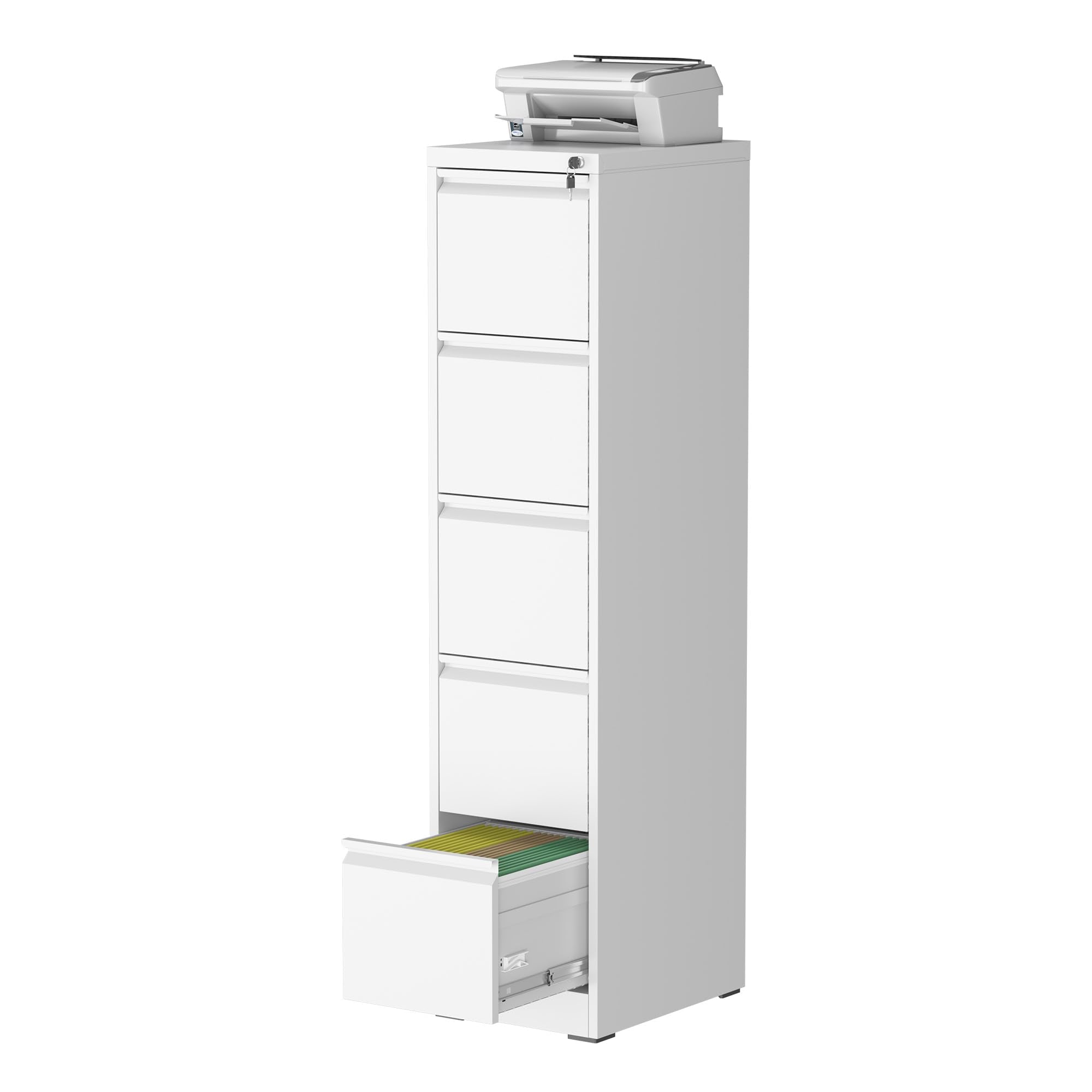 Lateral File Cabinet with Lock, 2 Drawer Filing Cabinet, Metal File Cabinets for Home Office, Steel Heavy-Duty Filing Storage Cabinet for Letters/Legal/A4 (Require Assembly, Black)