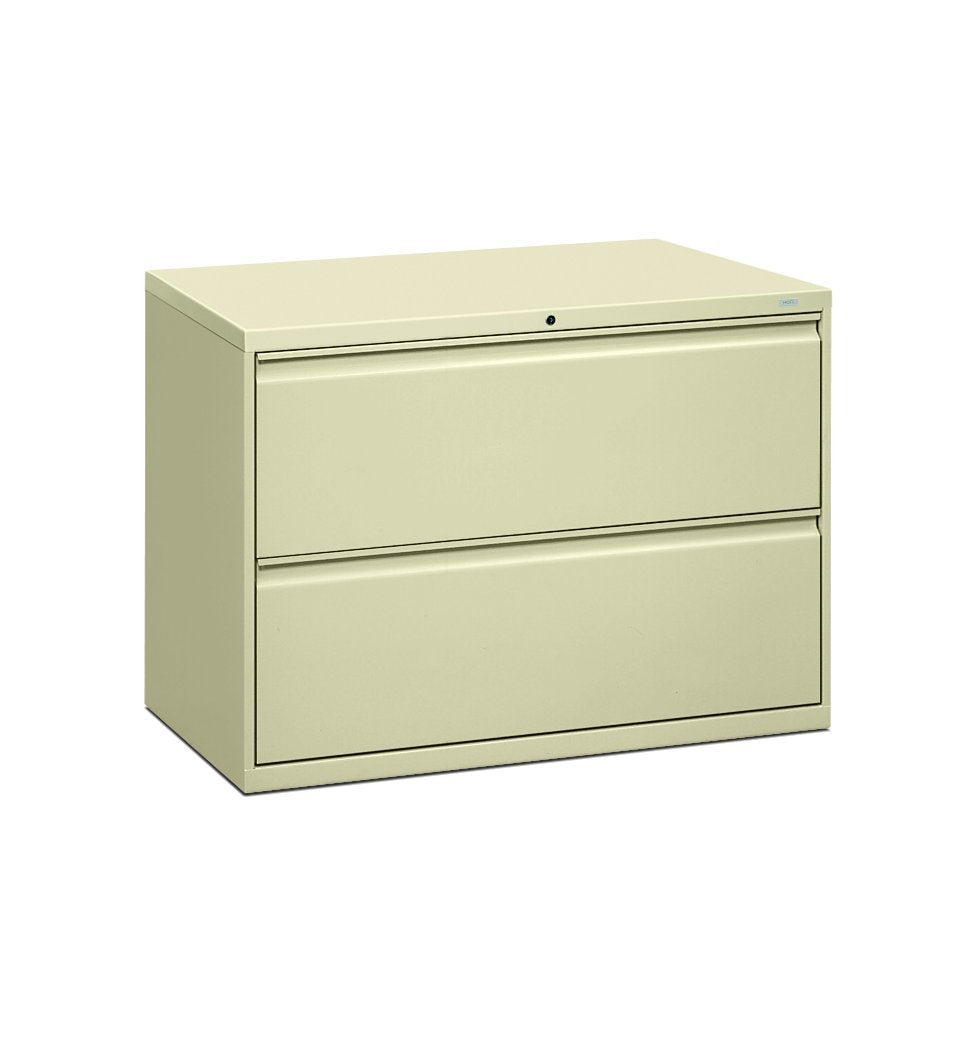 HON Brigade 800 Series Lateral File with 4 Drawers and Radius Pull, 42", Black