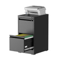 Lateral File Cabinet with Lock, 2 Drawer Filing Cabinet, Metal File Cabinets for Home Office, Steel Heavy-Duty Filing Storage Cabinet for Letters/Legal/A4 (Require Assembly, Black)