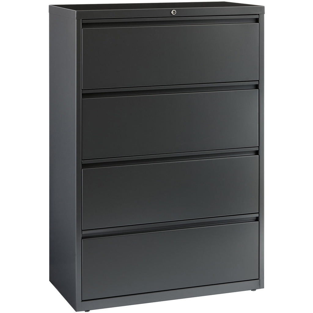 Lorell 4-Drawer Lateral File, 42 by 18-5/8 by 52-1/2-Inch, Charcoal