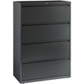 Lorell 4-Drawer Lateral File, 42 by 18-5/8 by 52-1/2-Inch, Charcoal