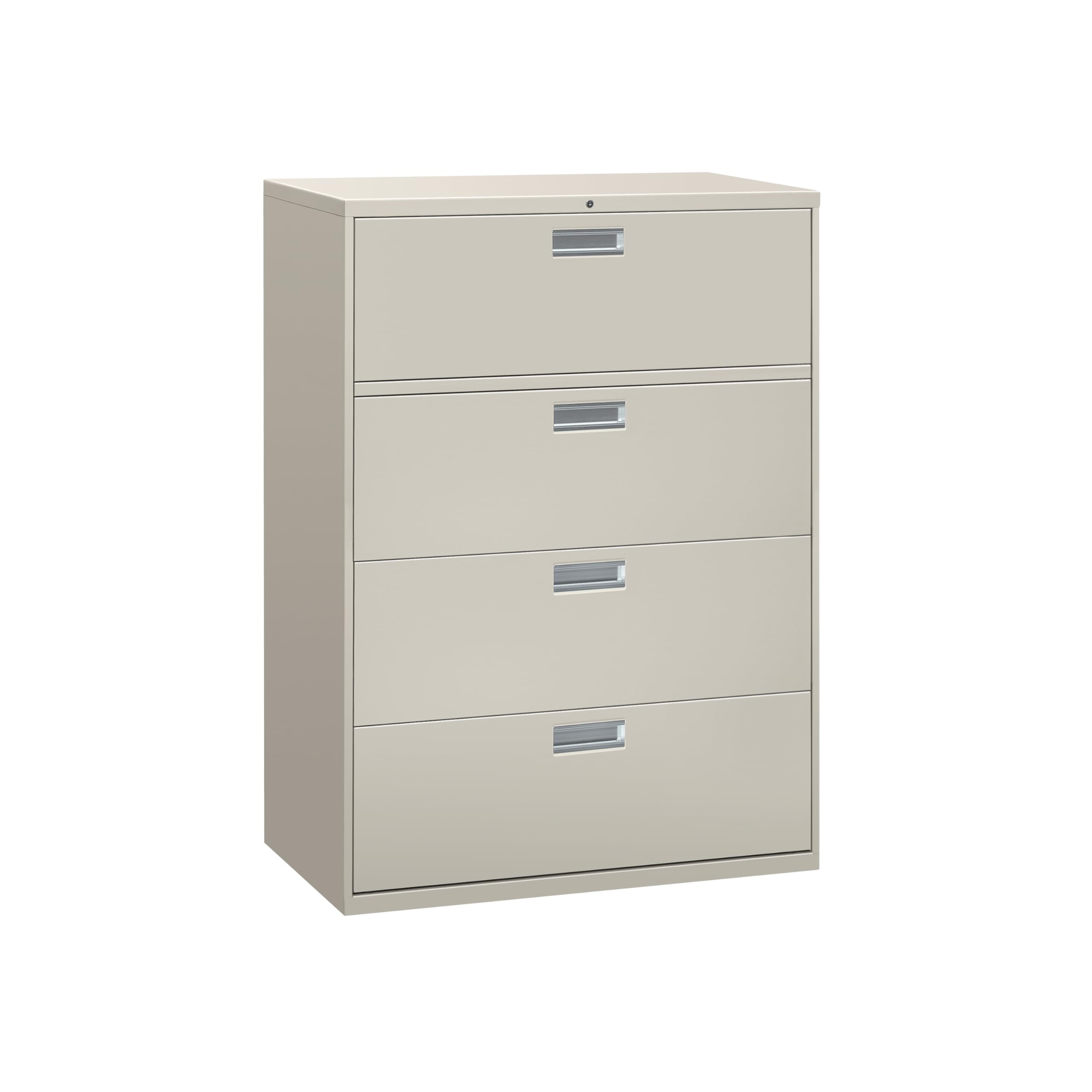 HON 5 Drawer Lateral File Cabinet with Lock, Metal Filing Cabinets for Offices, Adjustable Hangrails for A4, Legal, Letter Files, 18" Deep, Putty