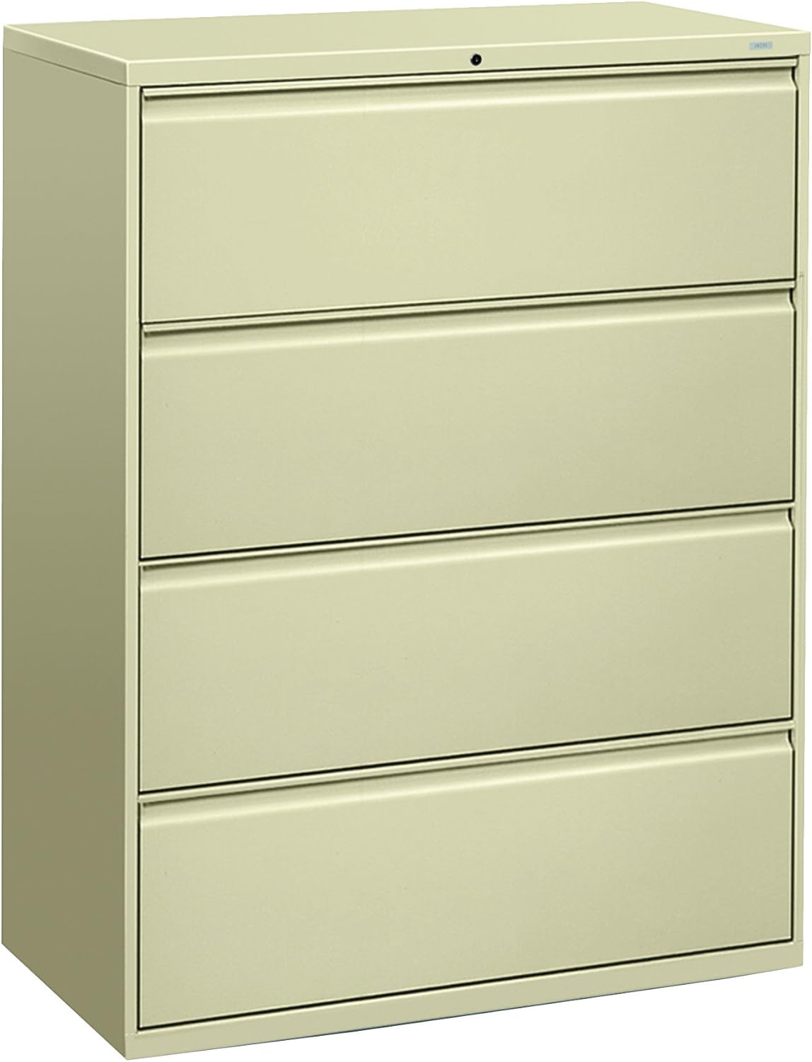 HON Brigade 800 Series Lateral File with 4 Drawers and Radius Pull, 42", Black