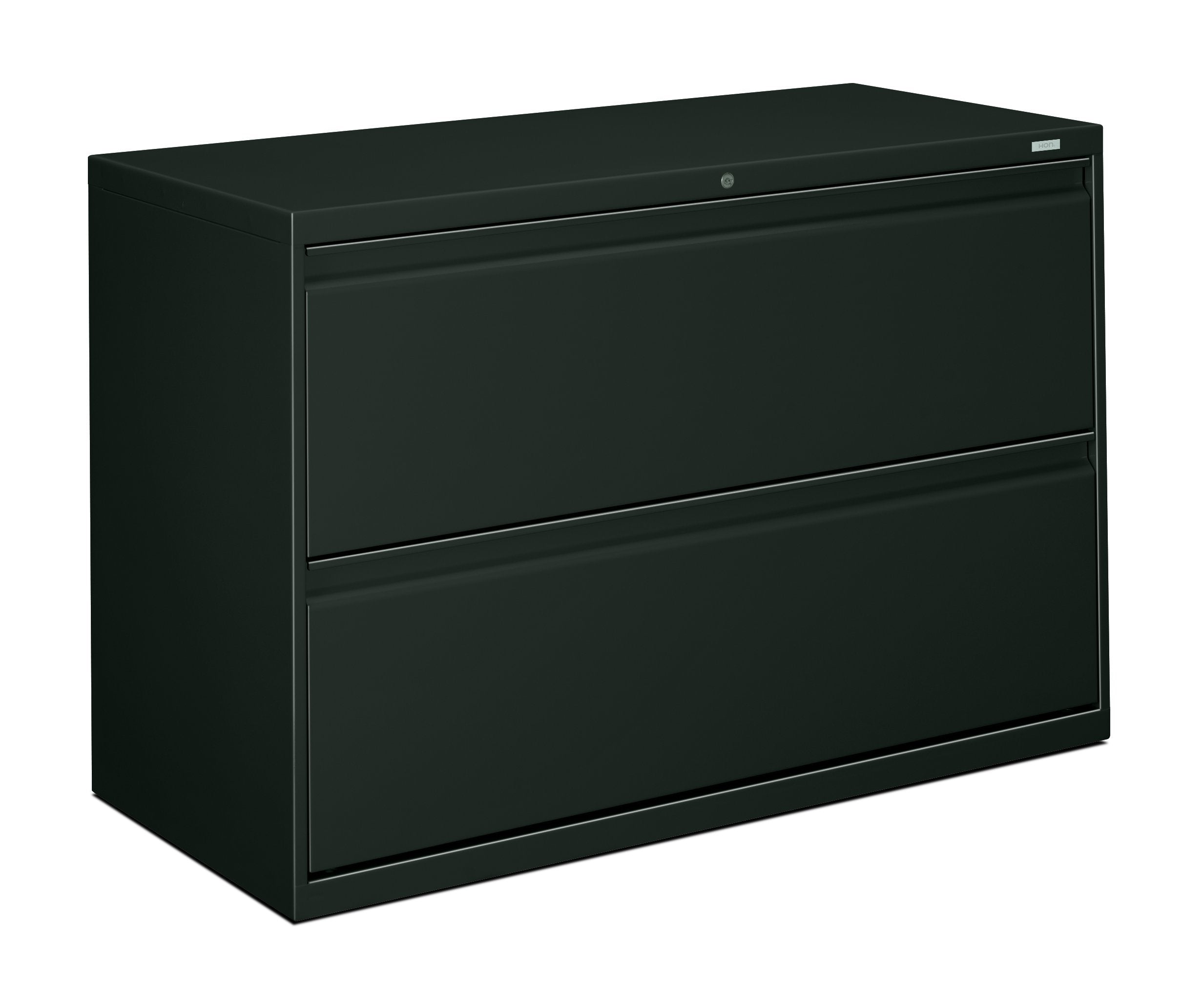 HON Brigade 800 Series Lateral File with 4 Drawers and Radius Pull, 42", Black