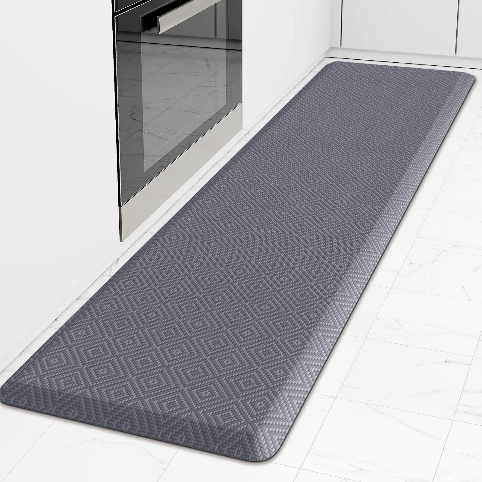 Mattitude Kitchen Mat Cushioned Anti-Fatigue Floor Mat Water Resistant Non-Slip Mats and Rugs Standing and Comfort Desk Mats for House Sink Office Laundry (Beige, 17.3"x39")
