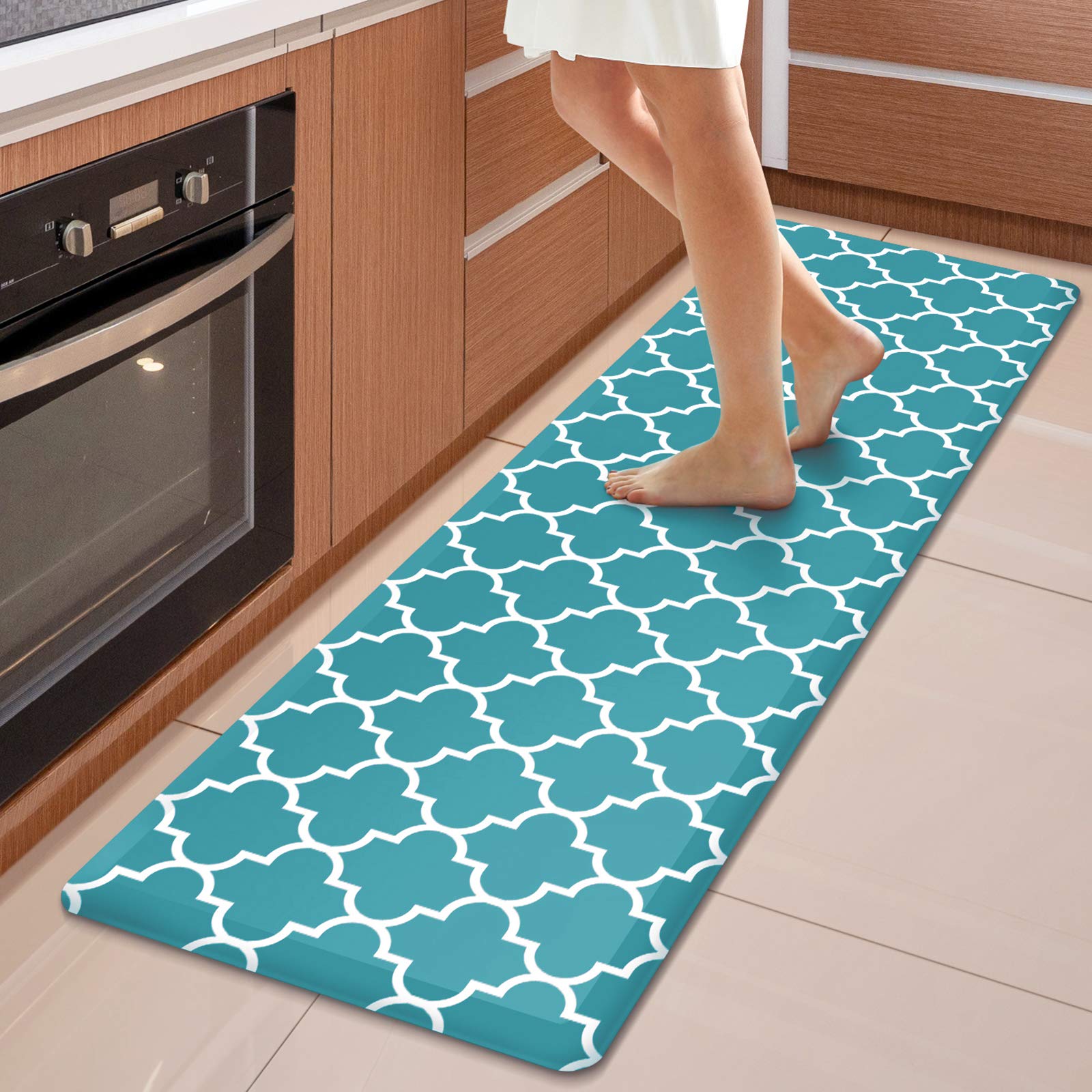 WISELIFE Anti Fatigue Floor Mat - 4/5 Inch Kitchen Mat Non Slip Waterproof Heavy Duty Ergonomic Comfort Mat Durable for Home, Office, Sink, Laundry,(17.3" x 28", Grey)