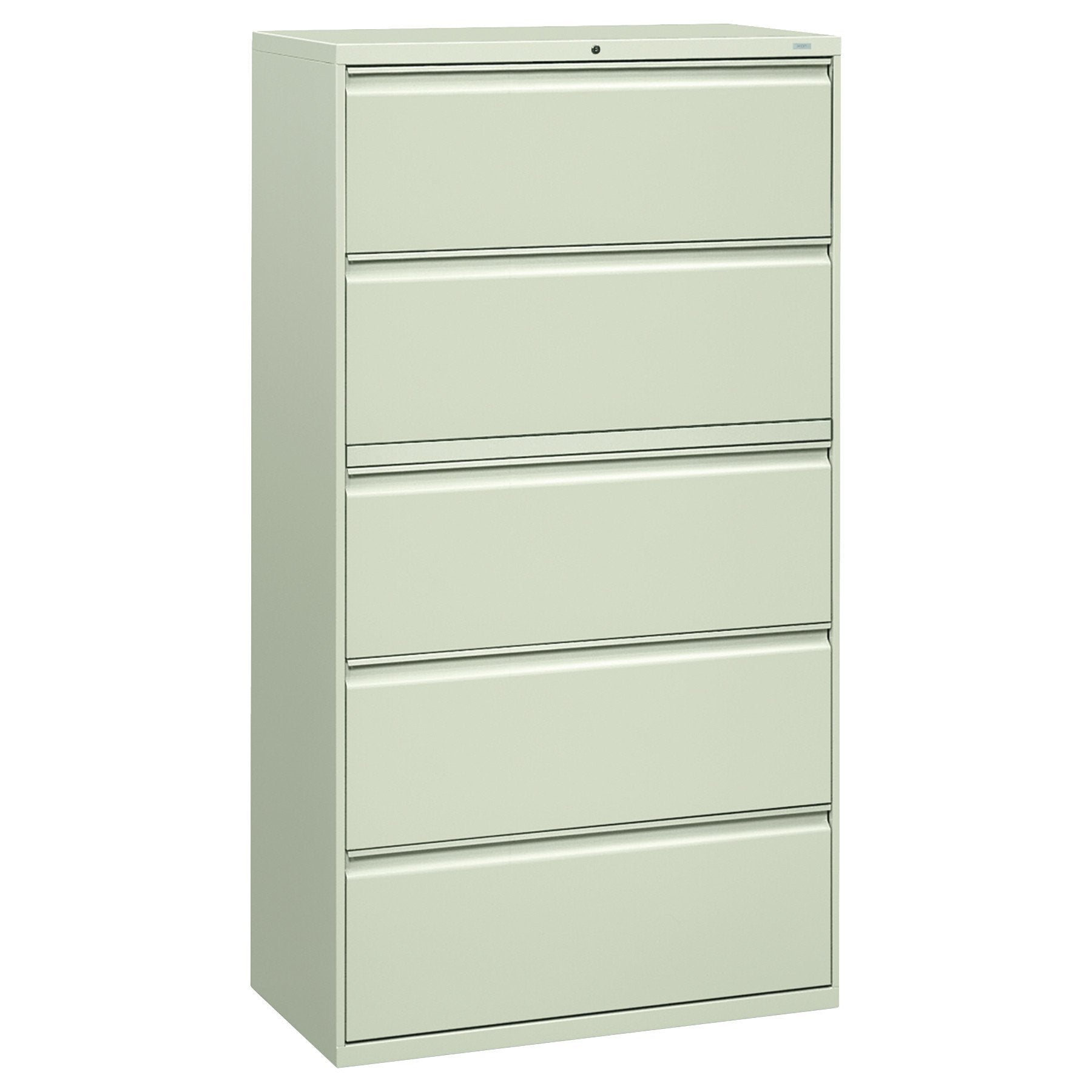 HON Brigade 800 Series Lateral File with 4 Drawers and Radius Pull, 42", Black