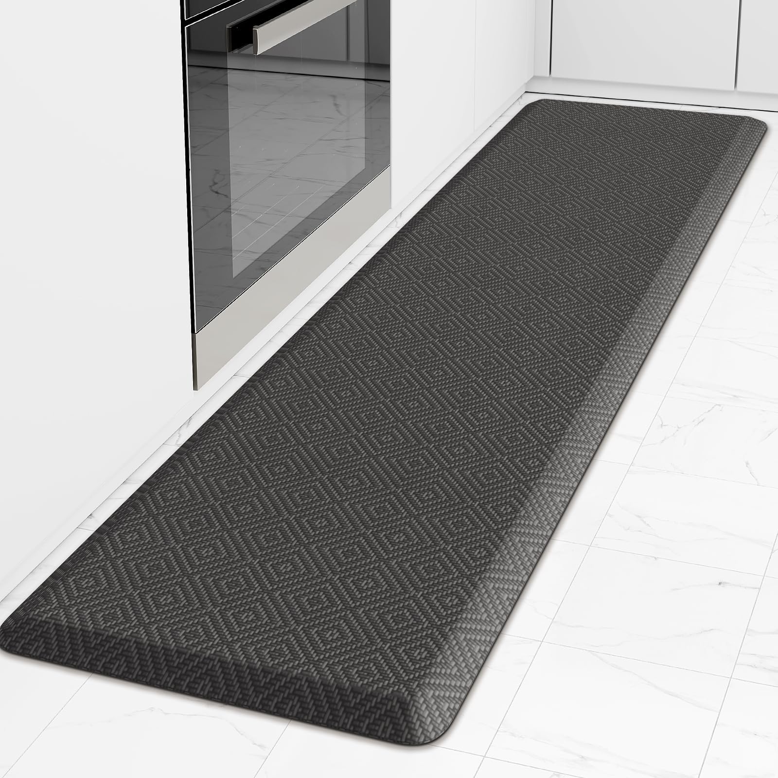 Mattitude Kitchen Mat Cushioned Anti-Fatigue Floor Mat Water Resistant Non-Slip Mats and Rugs Standing and Comfort Desk Mats for House Sink Office Laundry (Beige, 17.3"x39")