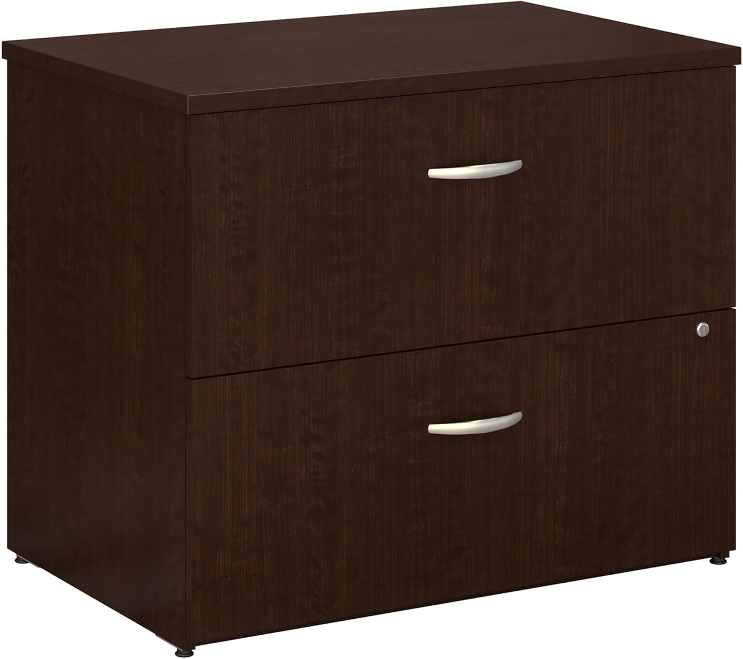 Bush Business Furniture Series C 2 Drawer Lateral File Cabinet in Hansen Cherry, Locking Document Storage for Home or Professional Office