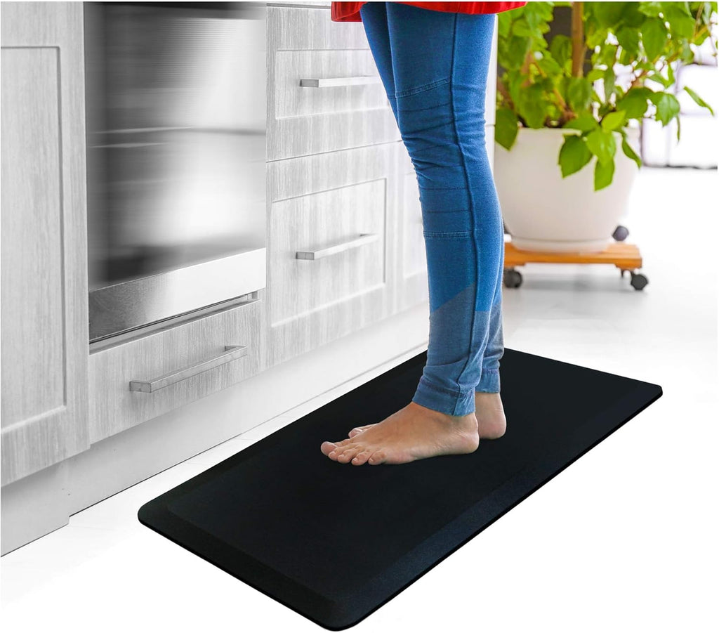 Floortex Comfort Anti-Fatigue Mat, Rectangular 16 x 24 Inches, Black
