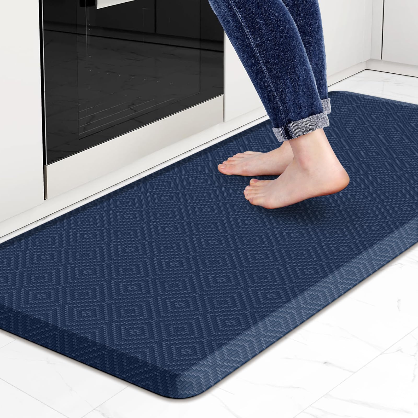 Mattitude Kitchen Mat Cushioned Anti-Fatigue Floor Mat Water Resistant Non-Slip Mats and Rugs Standing and Comfort Desk Mats for House Sink Office Laundry (Beige, 17.3"x39")