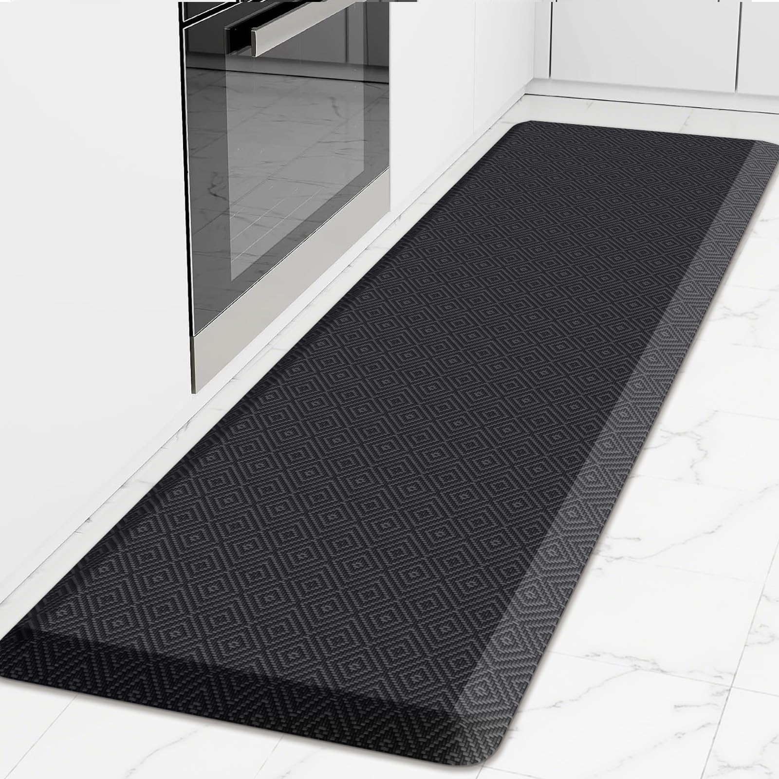 Mattitude Kitchen Mat Cushioned Anti-Fatigue Floor Mat Water Resistant Non-Slip Mats and Rugs Standing and Comfort Desk Mats for House Sink Office Laundry (Beige, 17.3"x39")