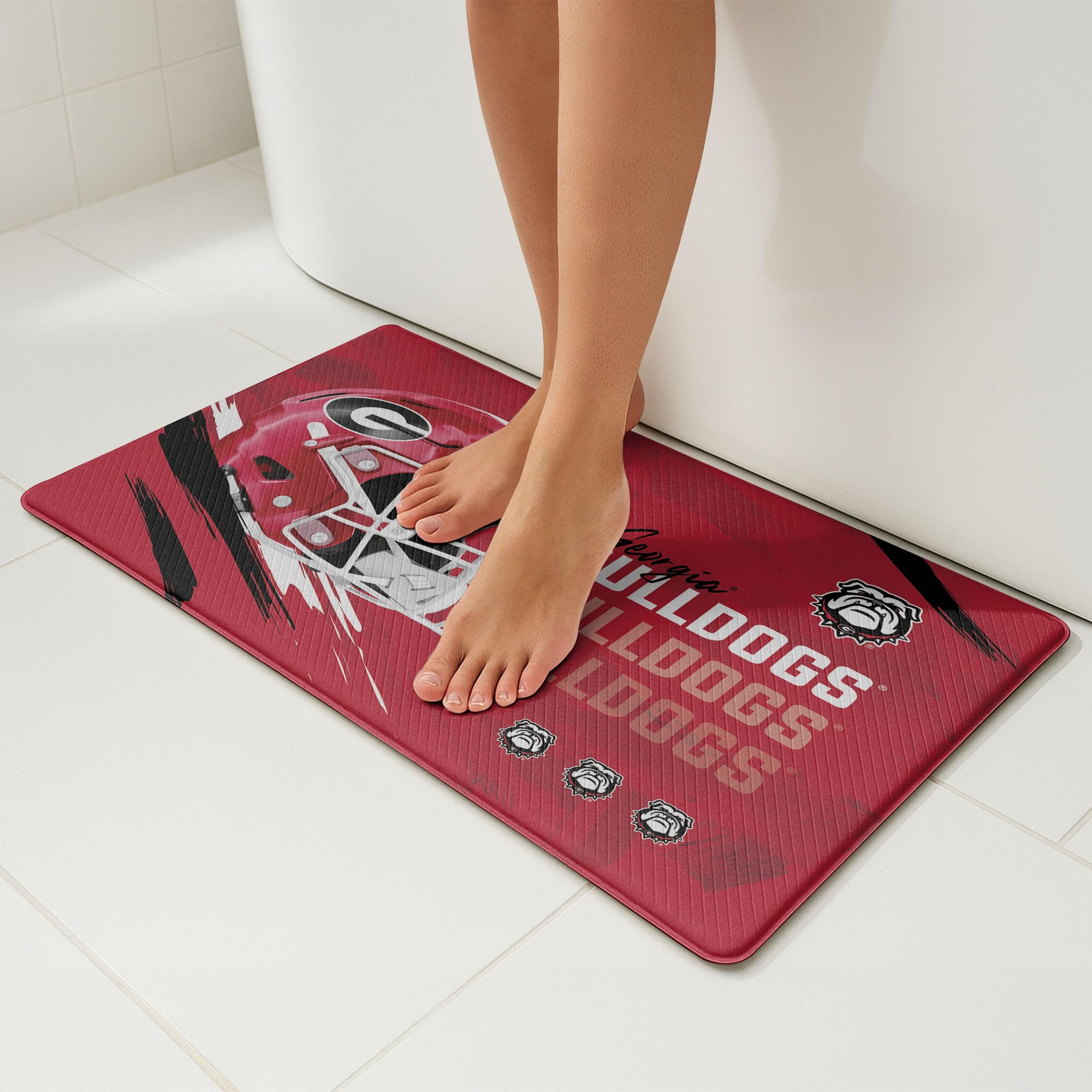 Northwest NCAA Embossed Anti-Fatigue Floor Mat, Cushioned Standing Support, 18 x 30 in