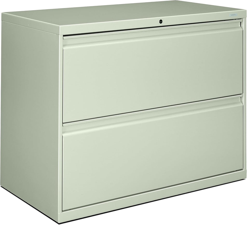HON Brigade 800 Series Lateral File with 4 Drawers and Radius Pull, 42", Black