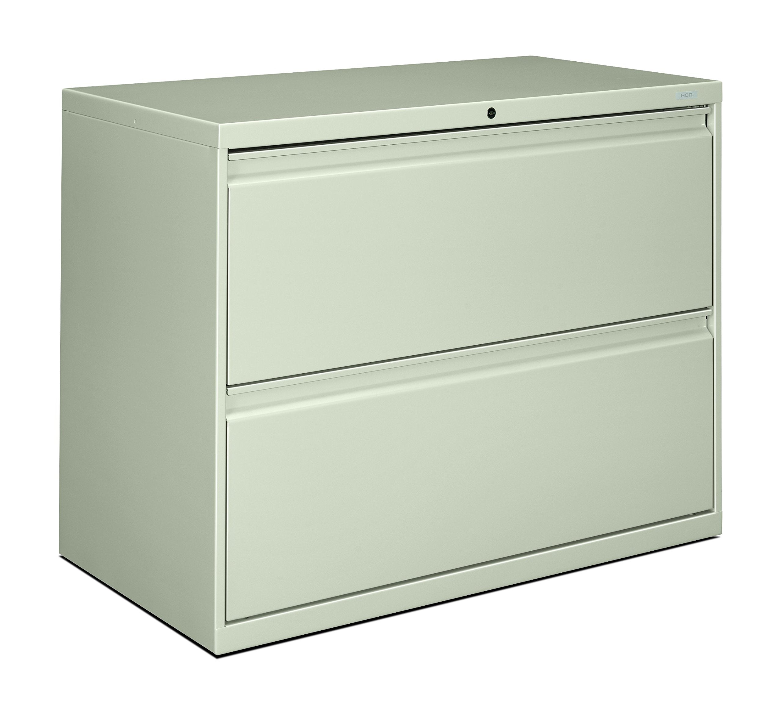 HON Brigade 800 Series Lateral File with 4 Drawers and Radius Pull, 42", Black